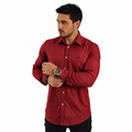 Camisa Social Masculina Vermelha Slim