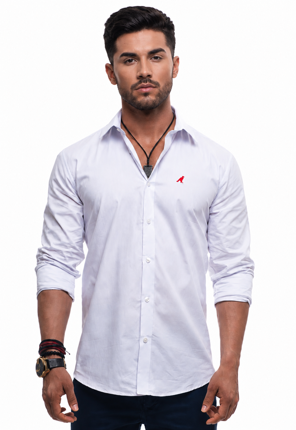 Camisa Social Slim Masculina Branco
