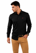 Camisa Social Slim Masculina Preta