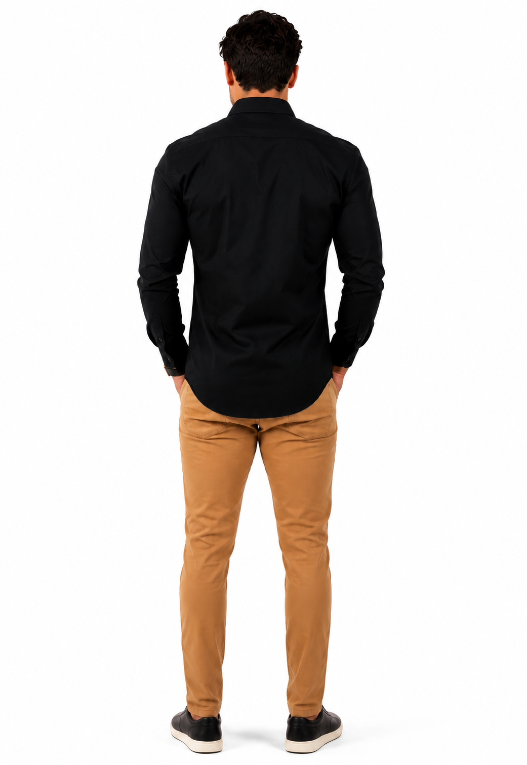 Camisa Social Slim Masculina Preta