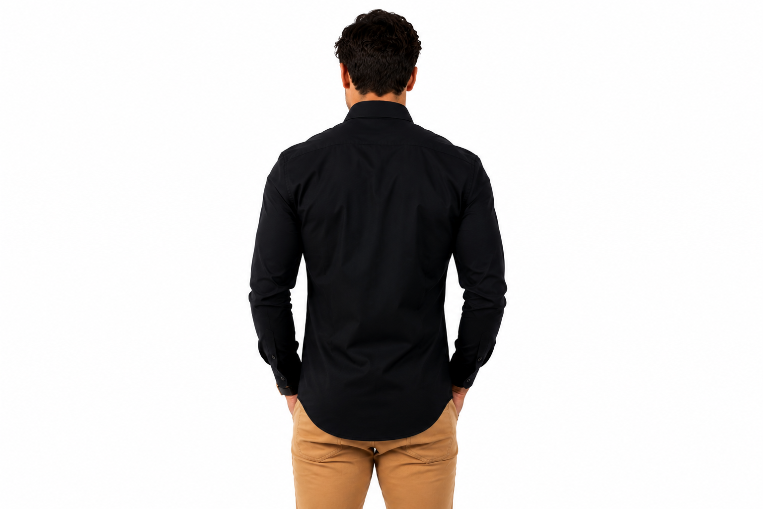 Camisa Social Slim Masculina Preta