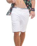 Bermuda de Sarja Branca Masculina