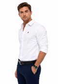 Camisa Social Masculina Branca Super Slim - Fio Egípcio