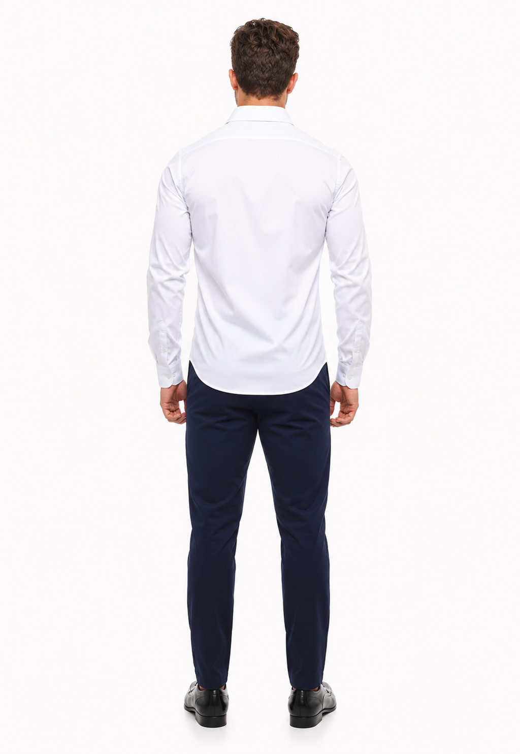 Camisa Social Masculina Branca Super Slim- Fio Egípcio