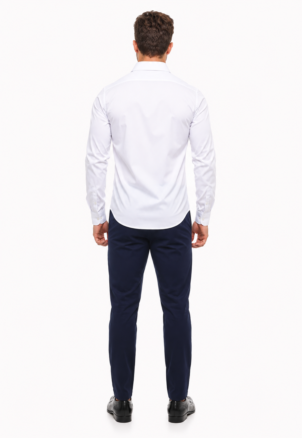 Camisa Social Masculina Branca Super Slim- Fio Egípcio