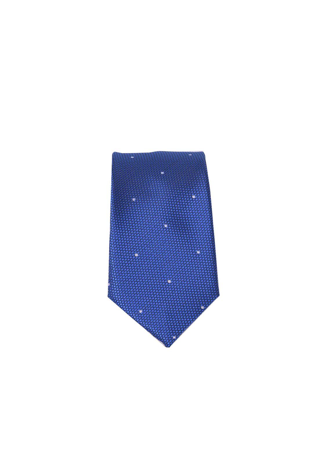 Gravata Social Slim Azul e Branco