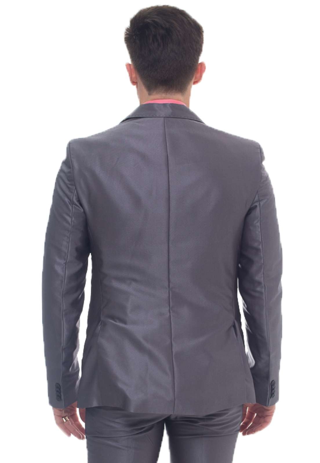 Blazer Social Masculino Cinza Brilho
