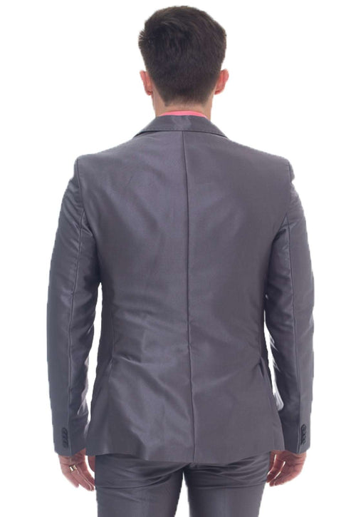 Blazer Social Masculino Cinza Brilho