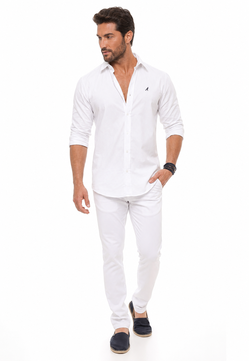 Calça Masculina Branca Slim