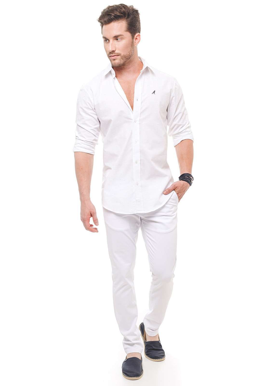 Calça Masculina Branca Slim