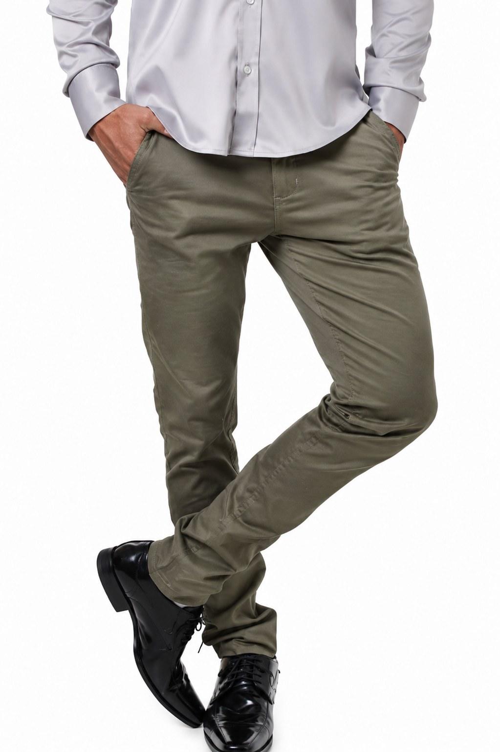 Calça Masculina Verde Musgo Slim