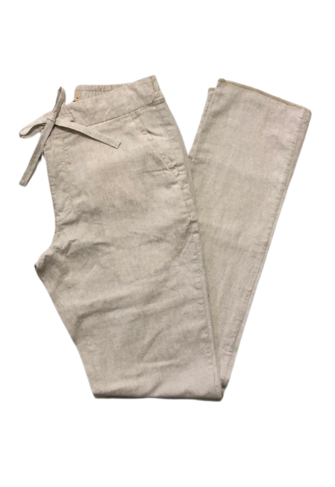 Calça Masculina Bege Linho Slim