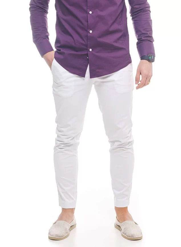 Calça Masculina Branca Super Slim