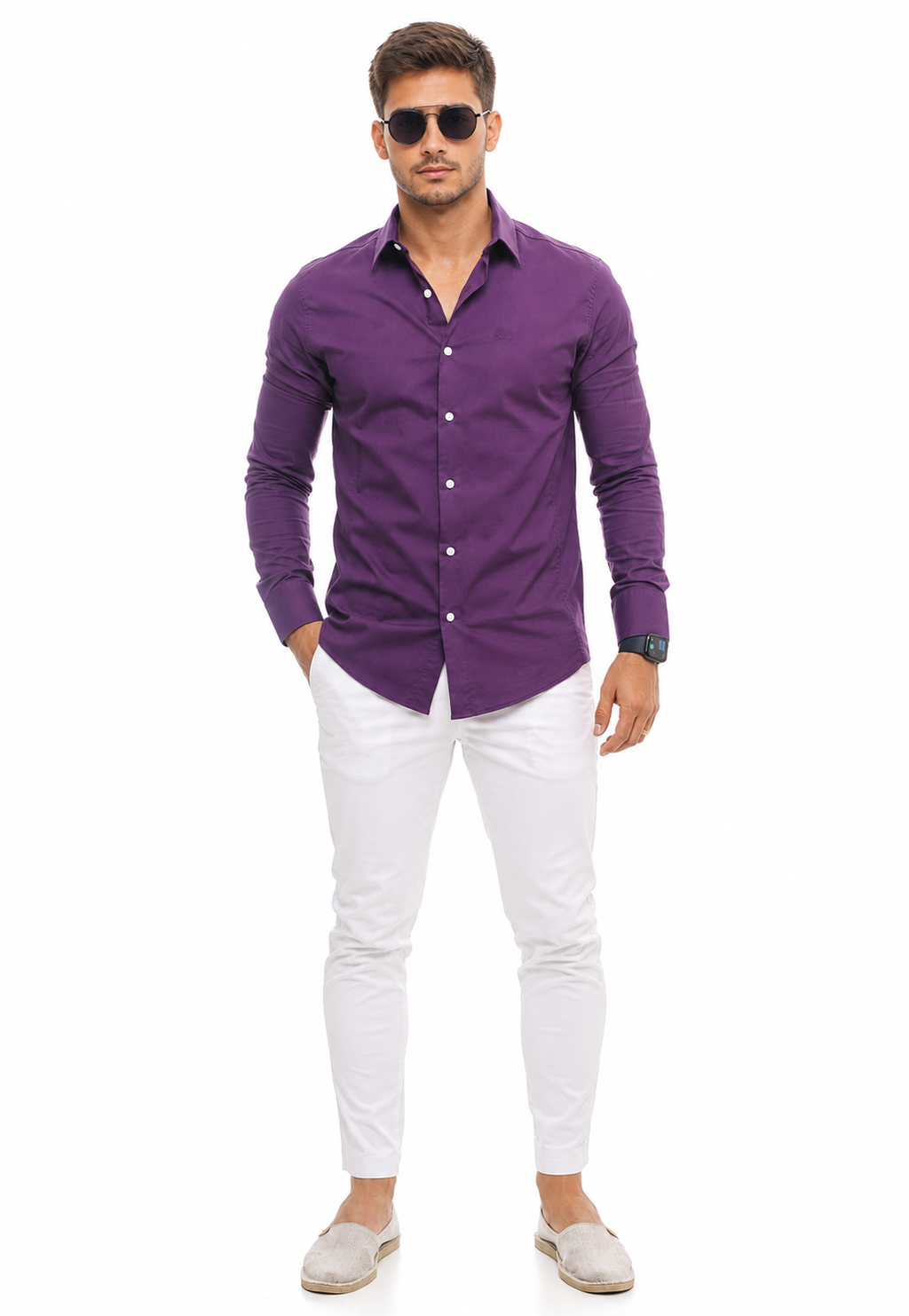 Calça Masculina Branca Super Slim