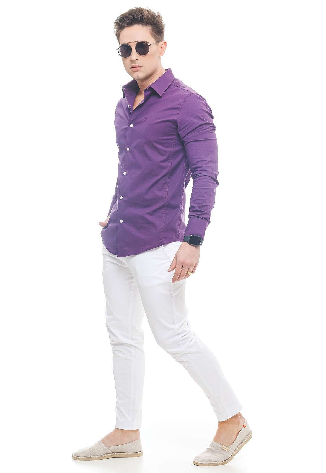 Calça Masculina Branca Super Slim