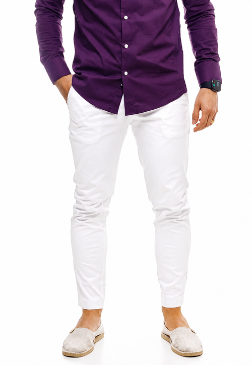 Calça Masculina Branca Super Slim