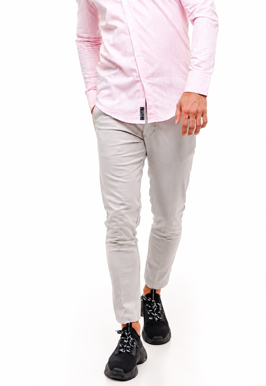 Calça Masculina Cinza Super Slim