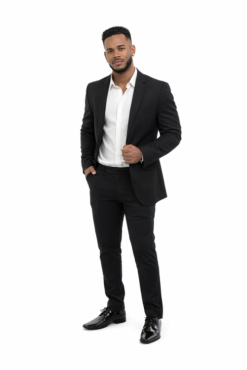 Blazer Social Masculino Malha Preto