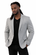 Blazer Social Masculino Malha Cinza