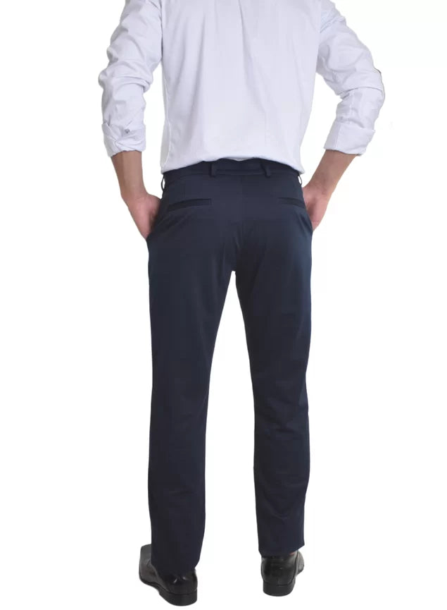 Calça Masculina Azul Marinho com Elastano Slim