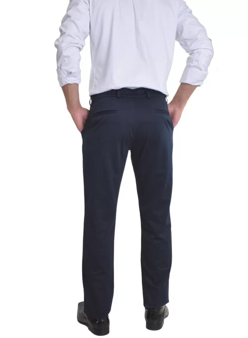 Calça Masculina Azul Marinho com Elastano Slim