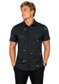 Camisa Social Masculina Slim Manga Curta Seagull